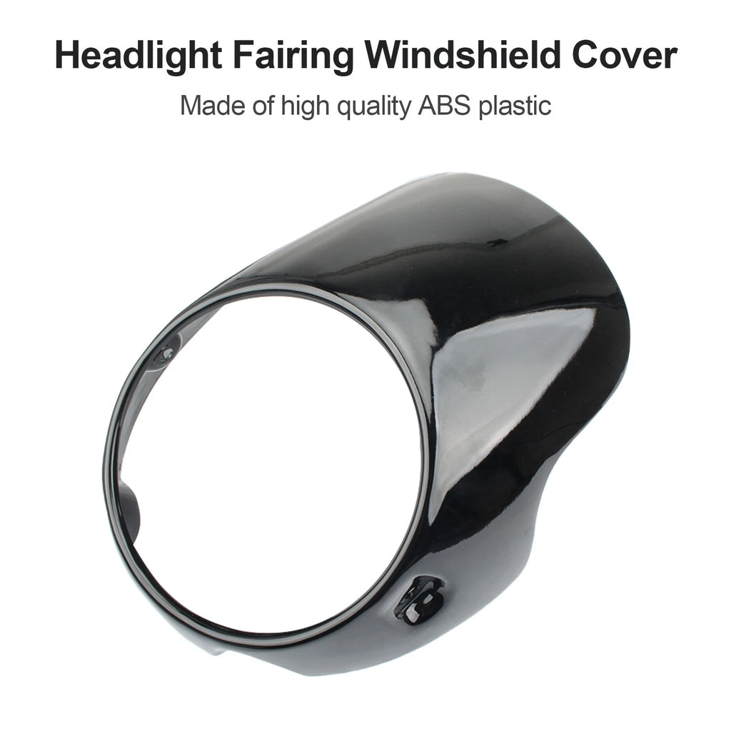 Headlight Fairing Windshield Cover for CB150 Bonneville T100 (2001–2023) Gloss Black