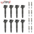 8X Ignition Coils + 8X Spark Plugs for Ford F-150 Mustang V8 (2011–2016)