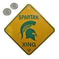 Spartan Crossing Sign for Michigan State Spartans (6"x 6")