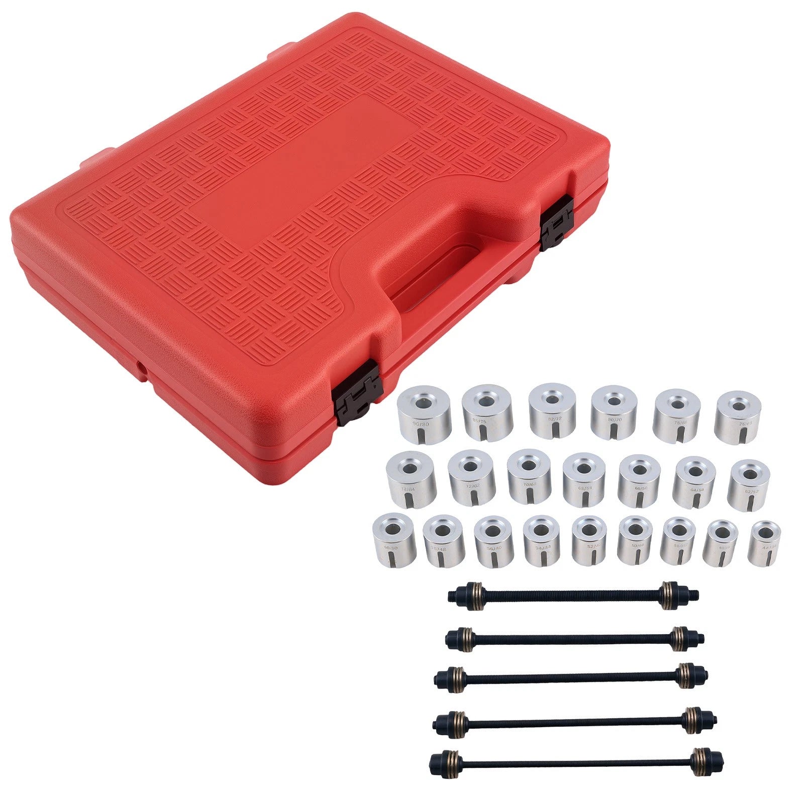 22PCS Bush Bearing Press Tool Kit M10-M18 for Auto Workshop (34mm-80mm)