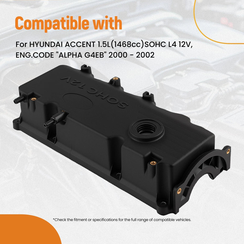 Engine Valve Cover and Gasket Set for Hyundai Accent (2000-2002)