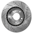 Brake Disc and Pad Kit for Hyundai Veloster (2013–2016) Cross-drilled