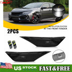 Front Bumper Reflector for Honda Civic (2016â2021) Smoked Side Marker Light