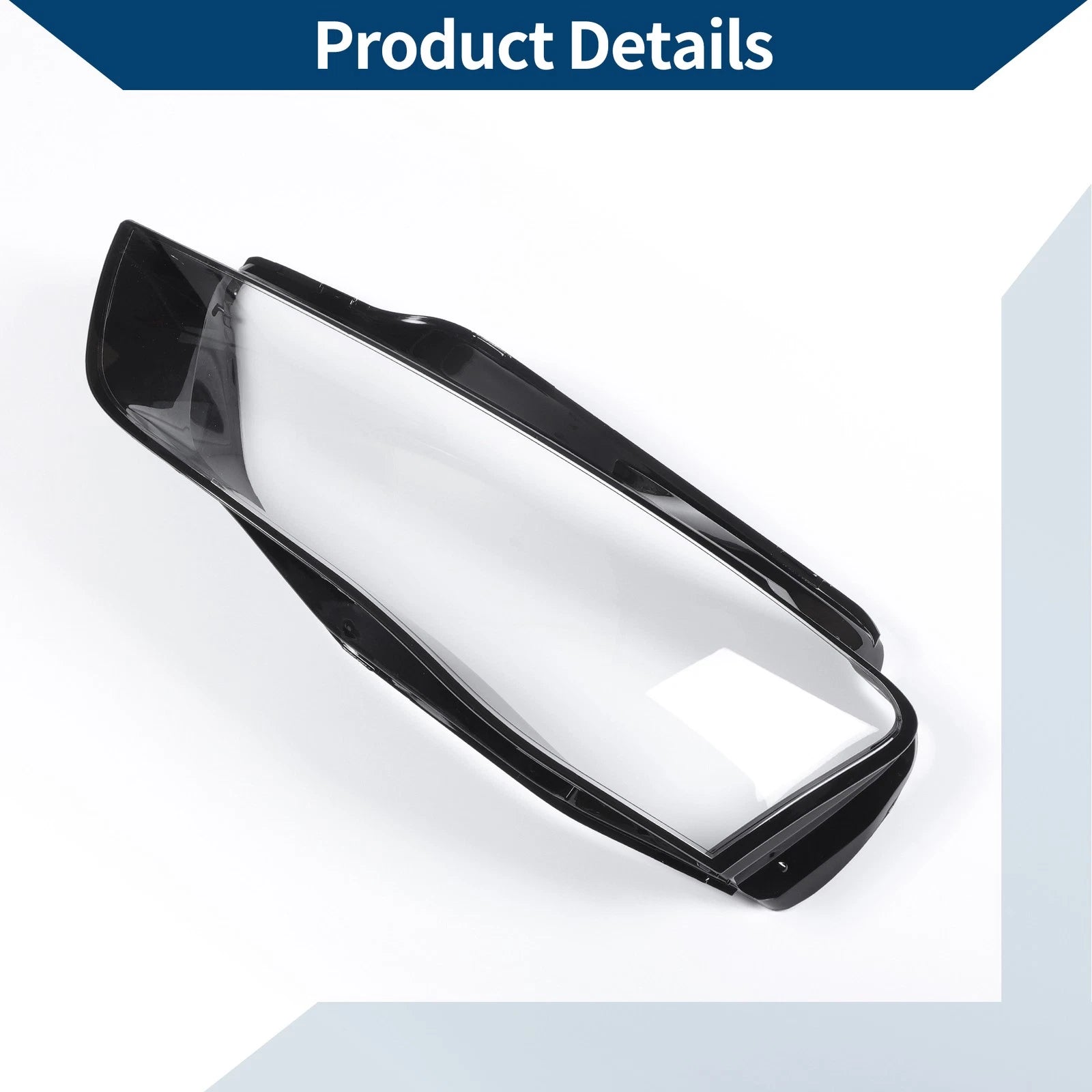 1 Pc Headlight Lens Cover for Audi A4 (2009–2012) No. 8K0941043E Black