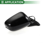 Right Side Door Mirror for Honda Fit (2015–2020) Manual Folding Gloss Black