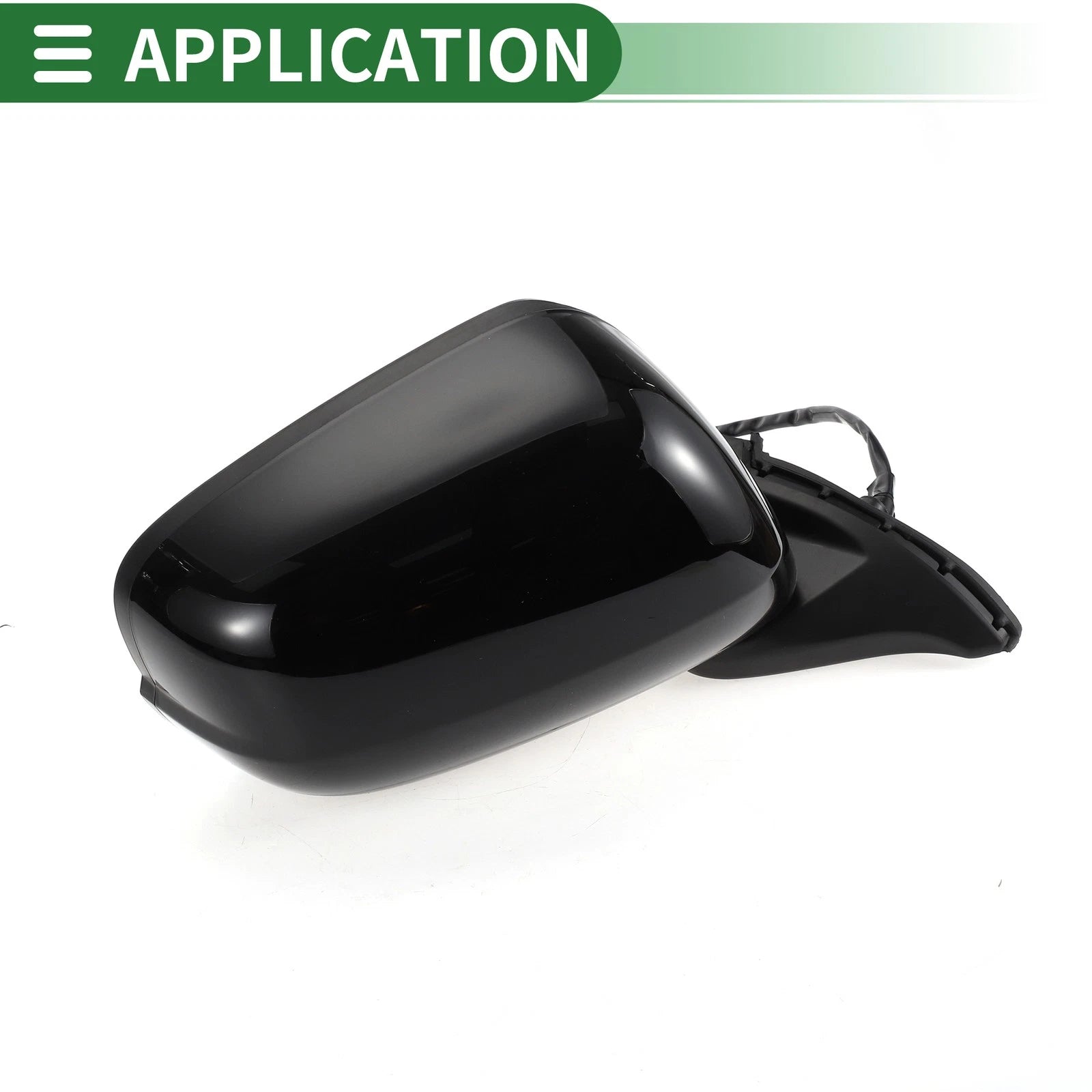 Right Side Door Mirror for Honda Fit (2015–2020) Manual Folding Gloss Black