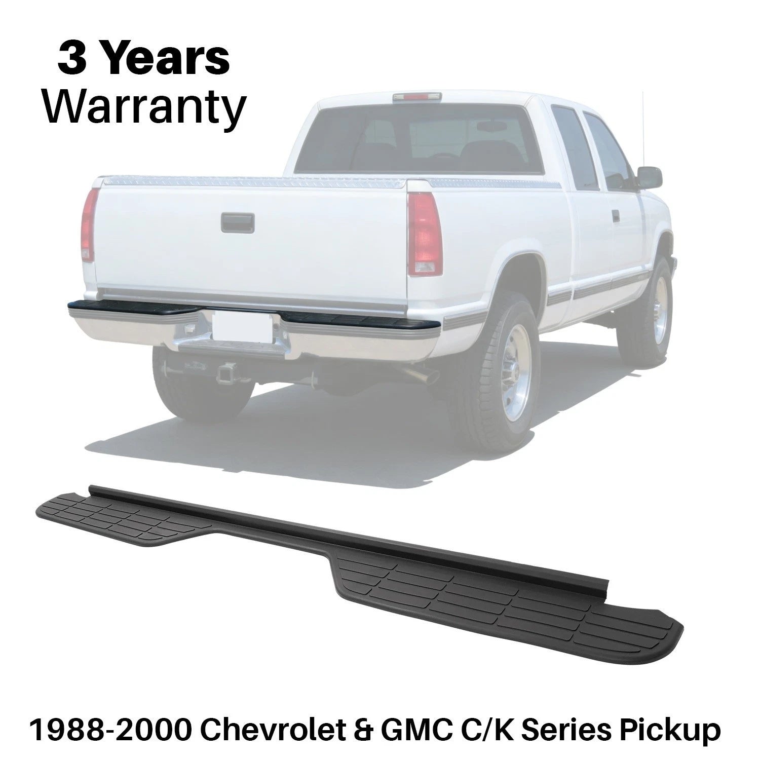 Rear Bumper Step Pad for Chevrolet Blazer C/K Series (1988–2000) Black
