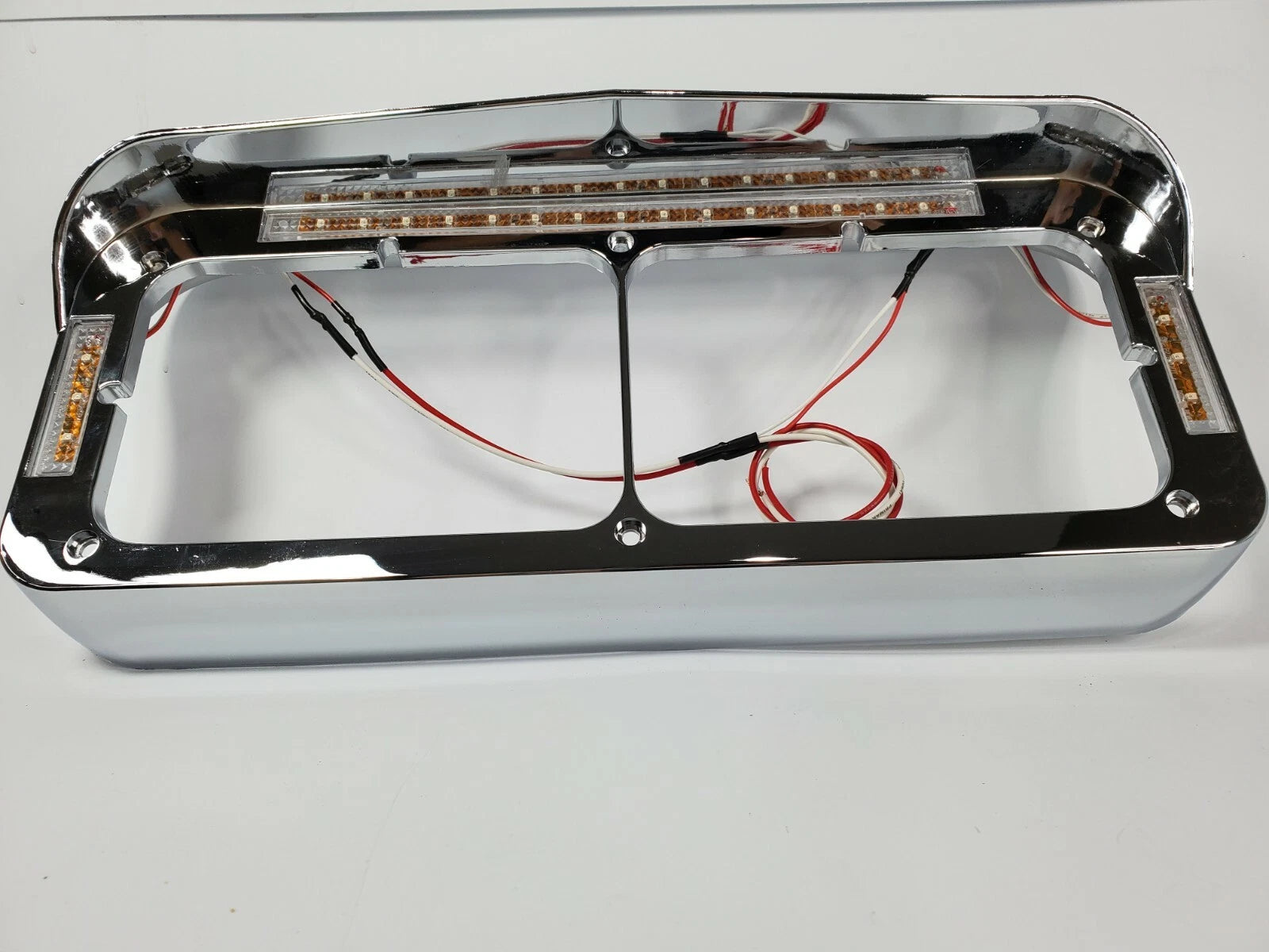 Headlight Bezel with Visor and Clear Lens LED Turn Signal for Dual 4x6 (2001–2007)