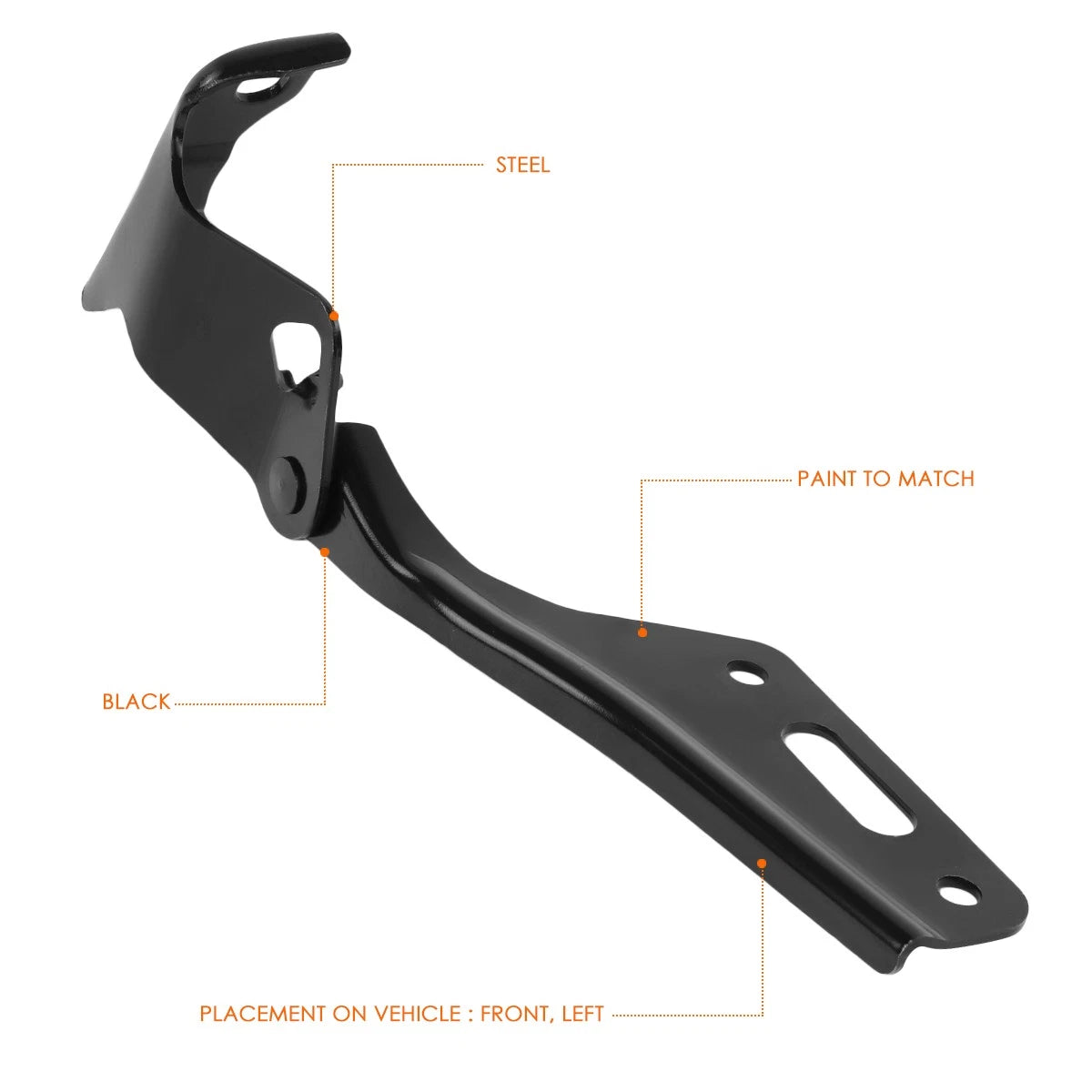 Left Driver Side Steel Engine Hood Hinge for Honda Accord (2003–2007)