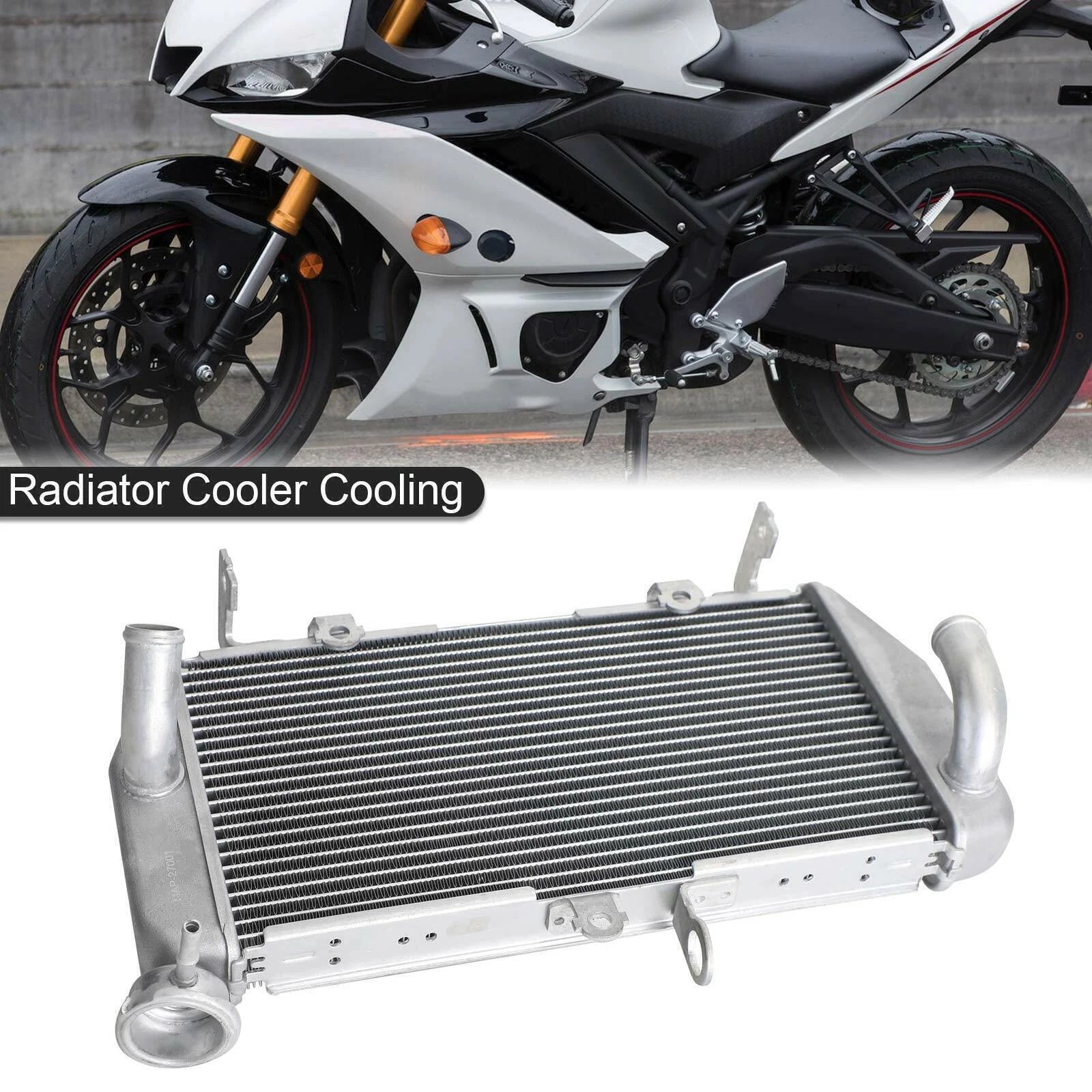 Silver Radiator Cooler for Yamaha YZF R3 (2015–2021) T9