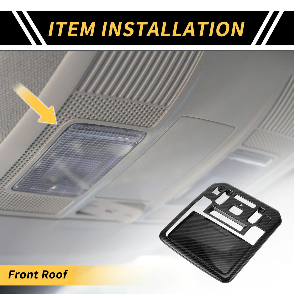 Carbon Fiber Front Roof Reading Light Cover for Toyota Tundra (2022–2024)