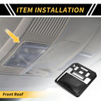Carbon Fiber Front Roof Reading Light Cover for Toyota Tundra (2022–2024)