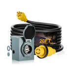 Generator Extension Cord for 30A L14-30P to L14-30R (20 ft, Heavy Duty)