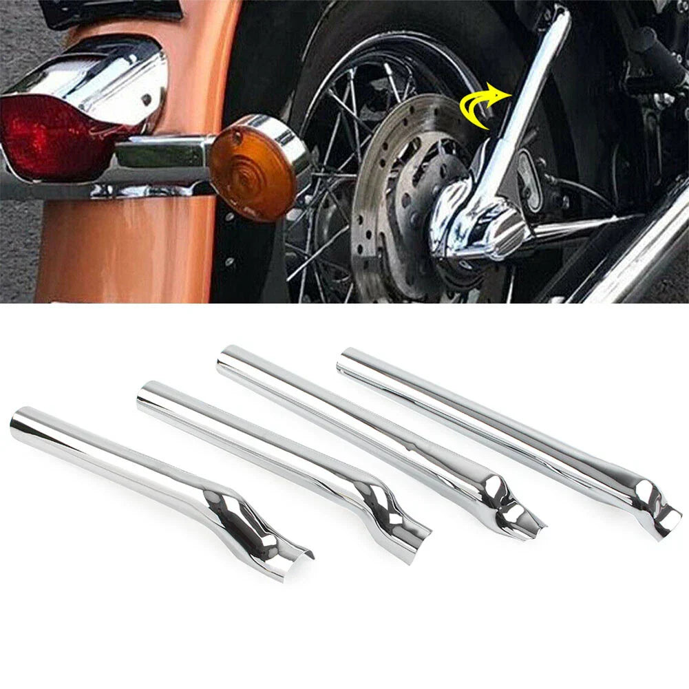 Chrome Rear Swingarm Tube Covers for Harley Heritage Softail Classic (2000-2011)
