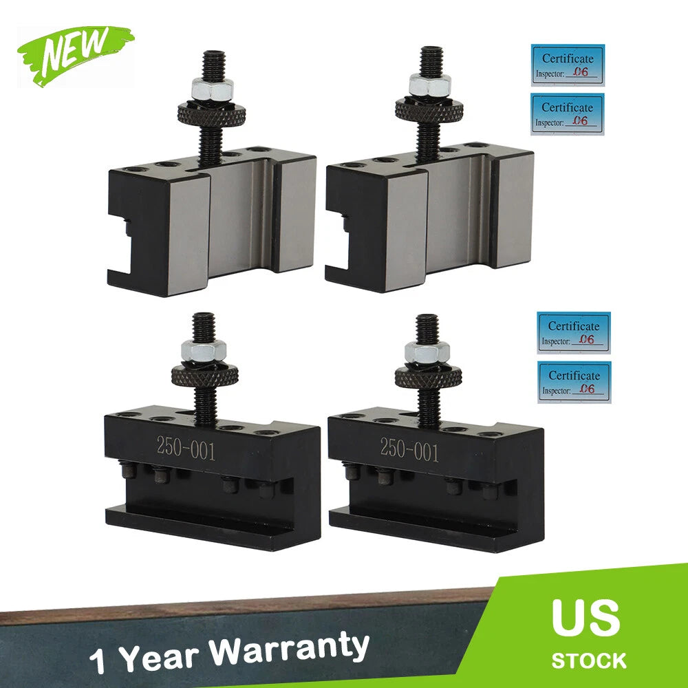 Set of 4 OXA Quick Change Turning & Facing Lathe Tool Post Holder OXA 250-001