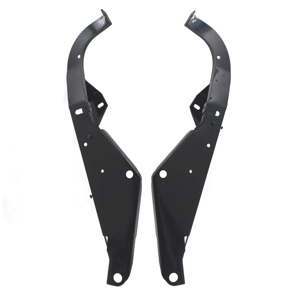 Set of 2 Black Heavy Duty Front Batwing Fairing Support Brackets for Harley Touring (1993–2013)