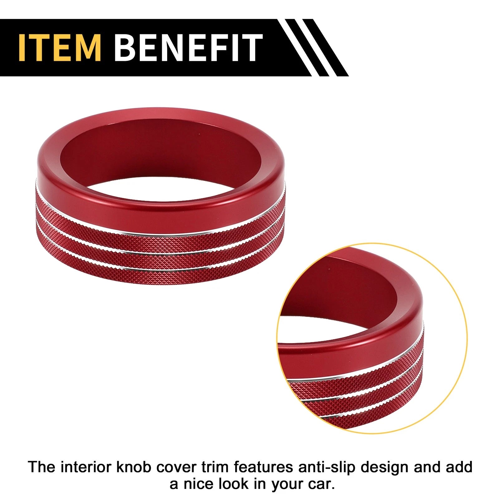 Gear Shift Control Switch Knob Cover Ring for Ford Maverick (2022) Red