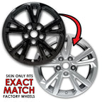 Wheel Skins Gloss Black 17 Inch Replacement for Chevy Equinox (2016–2017)