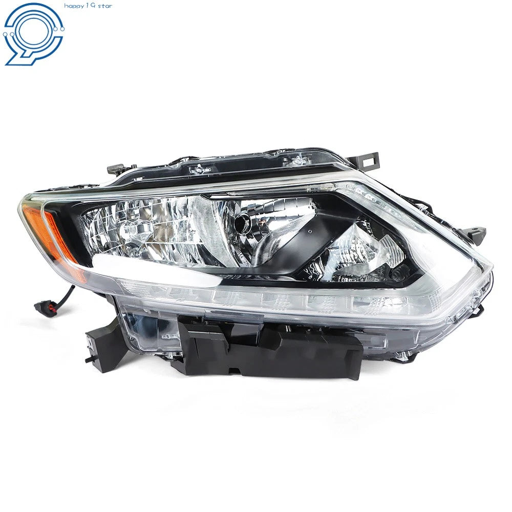 Chrome Headlight for Nissan Rogue (2014–2016) Halogen Clear Lens Right