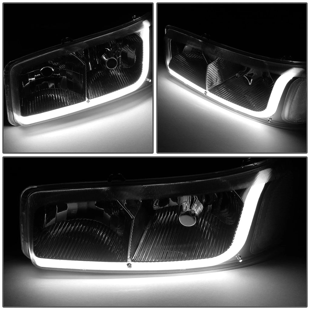 LED DRL Headlight Bumper Lamps for GMC Sierra 1500 Denali (2002–2007)