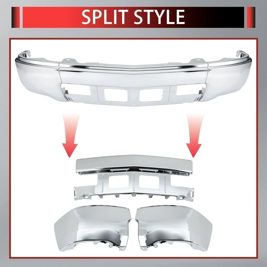 Chrome Steel Front Bumper for Chevy Silverado 1500 (2014–2015)