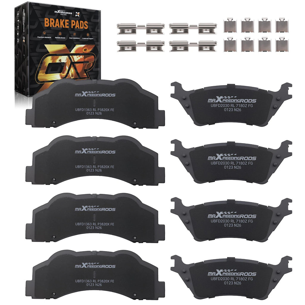 Set of 4 Front Rear Brake Pads for Ford F-150 (2012–2020) D1414 D1602