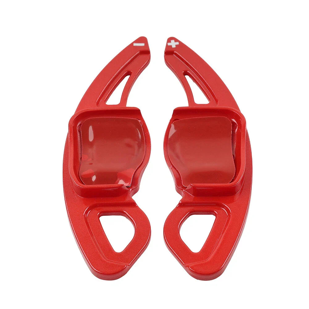 Red Steering Wheel Paddle Shifter Extensions for VW Golf Jetta Passat Polo