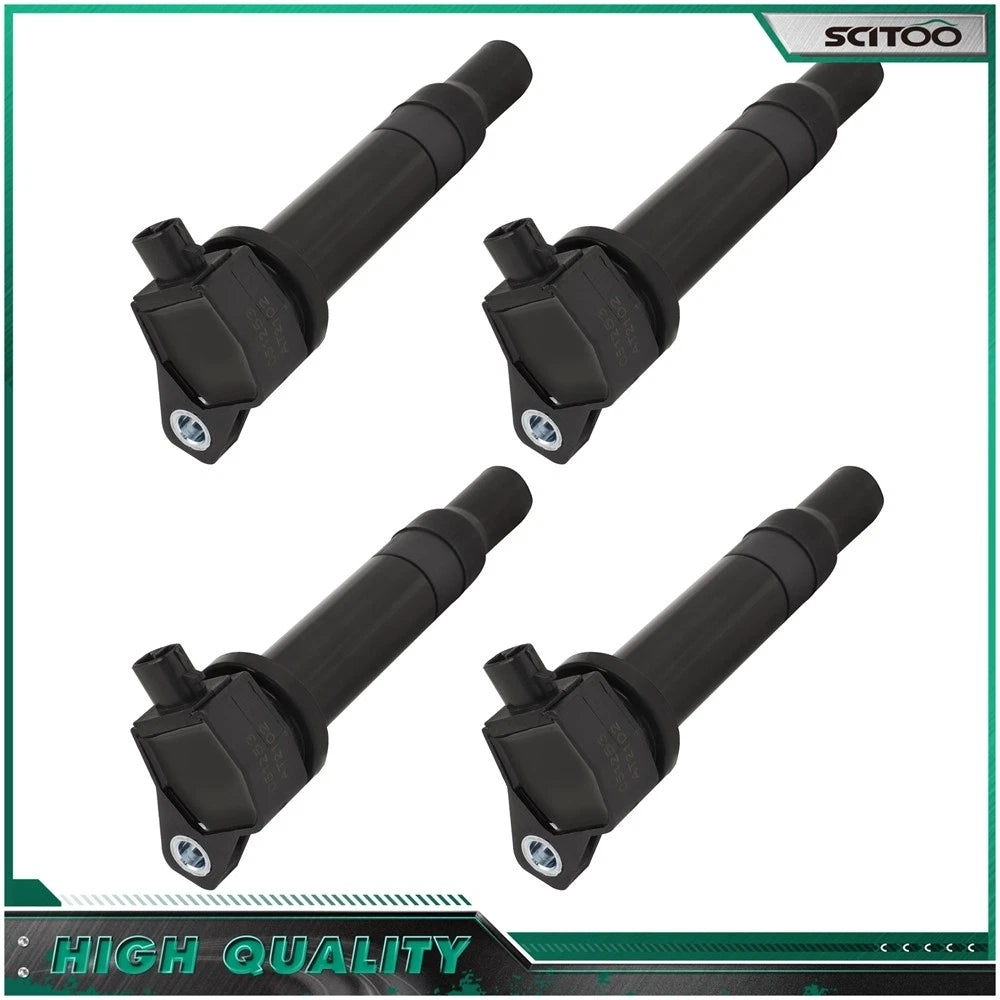 Set of 4 Ignition Coils for Hyundai Accent, Kia Rio, Rio5 1.6L (2006–2011)