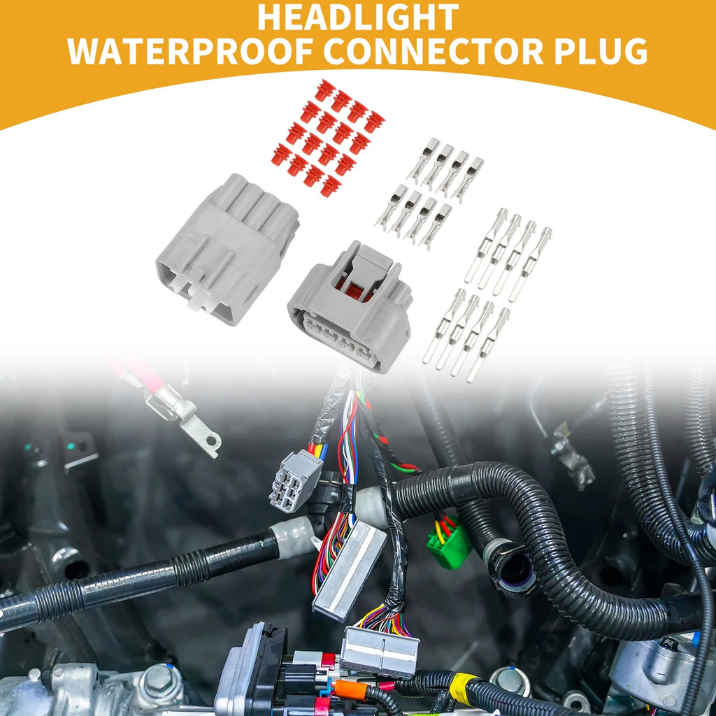 8Pin Headlight Waterproof Connector Plug for Toyota 