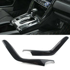 Carbon Fiber Gear Shift Panel Trim for Honda Civic 10th (2016–2018)