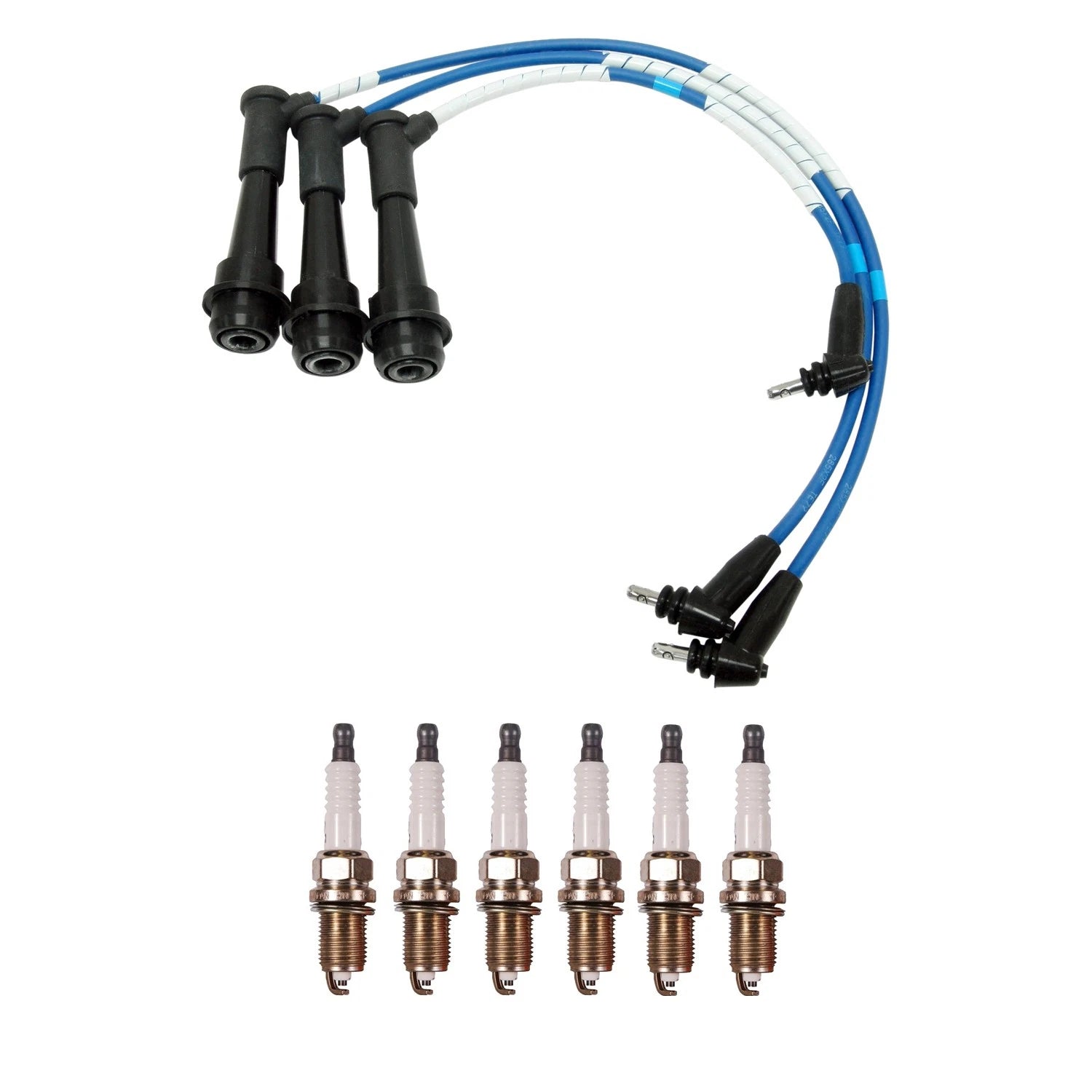 NGK 5mm Wire Set & Denso Nickel Spark Plug Kit for GS300 IS300 SC300 Supra (1992–2005)