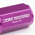 20x M12x1.5 53mm Tall Purple Aluminum Lug Nuts with Caps & Adapter