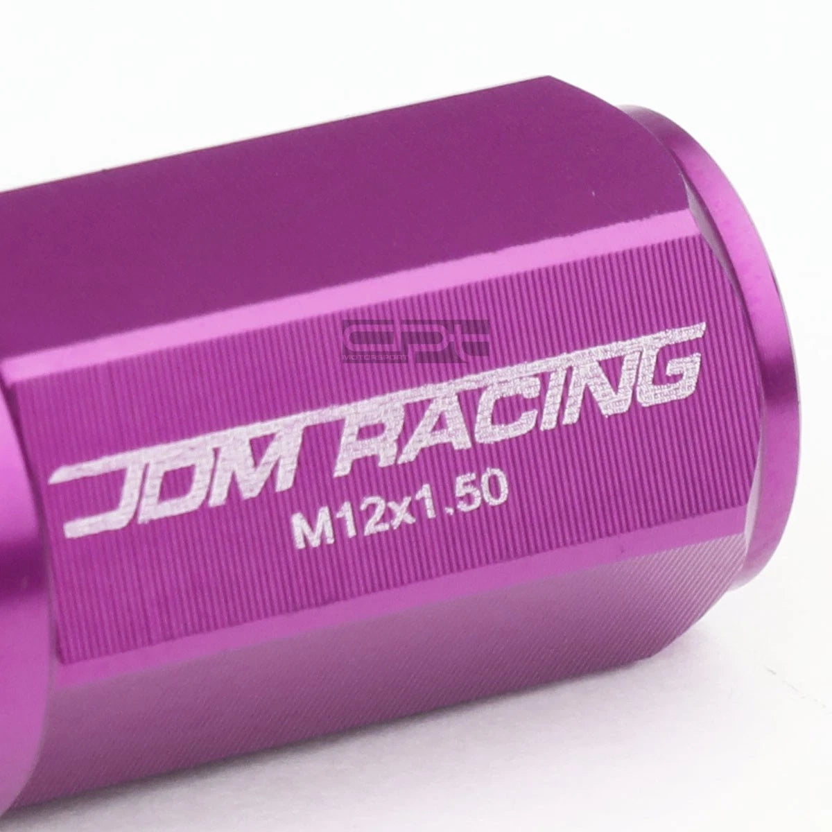 20x M12x1.5 53mm Tall Purple Aluminum Lug Nuts with Caps & Adapter