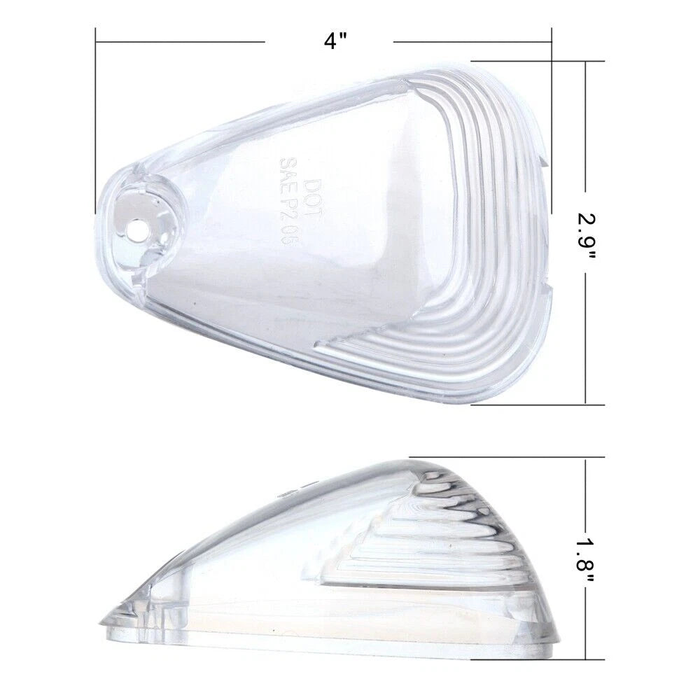 5X Cab Marker Roof Running Light Clear Cover for Ford F-250 F-350