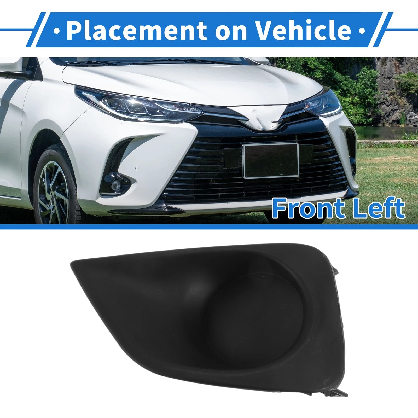 Front Left Fog Light Grill No. 521280D130 for Toyota Vios (2013–2016)