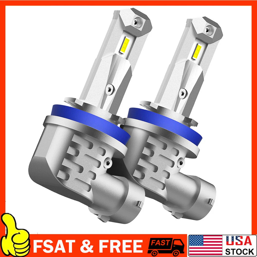 2X H11 H9 H8 LED Headlight Bulbs for