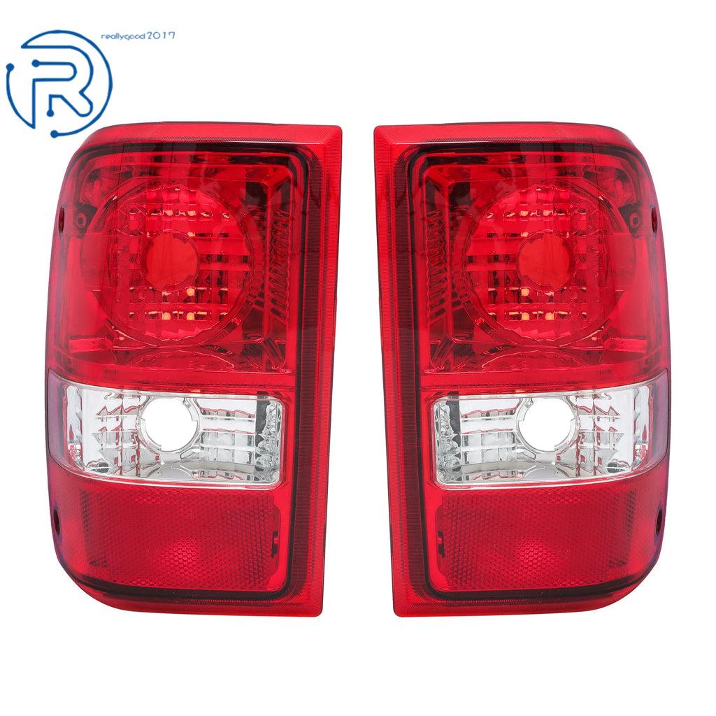 Set of 2 Red Clear Tail Lights for Ford Ranger (2001-2011) Chrome