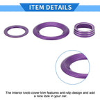 5X AC Engine Start Speaker Knob Cover Ring for Honda Civic (2016–2021) Purple