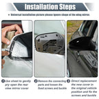 Rearview Mirror Cover Caps Gloss Black for BMW E60 E61 5 Series 6 Series