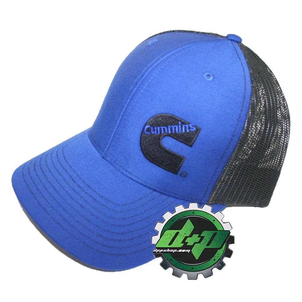 Cummins Cap Richardson 112 Blue Black Mesh Snapback Trucker Hat