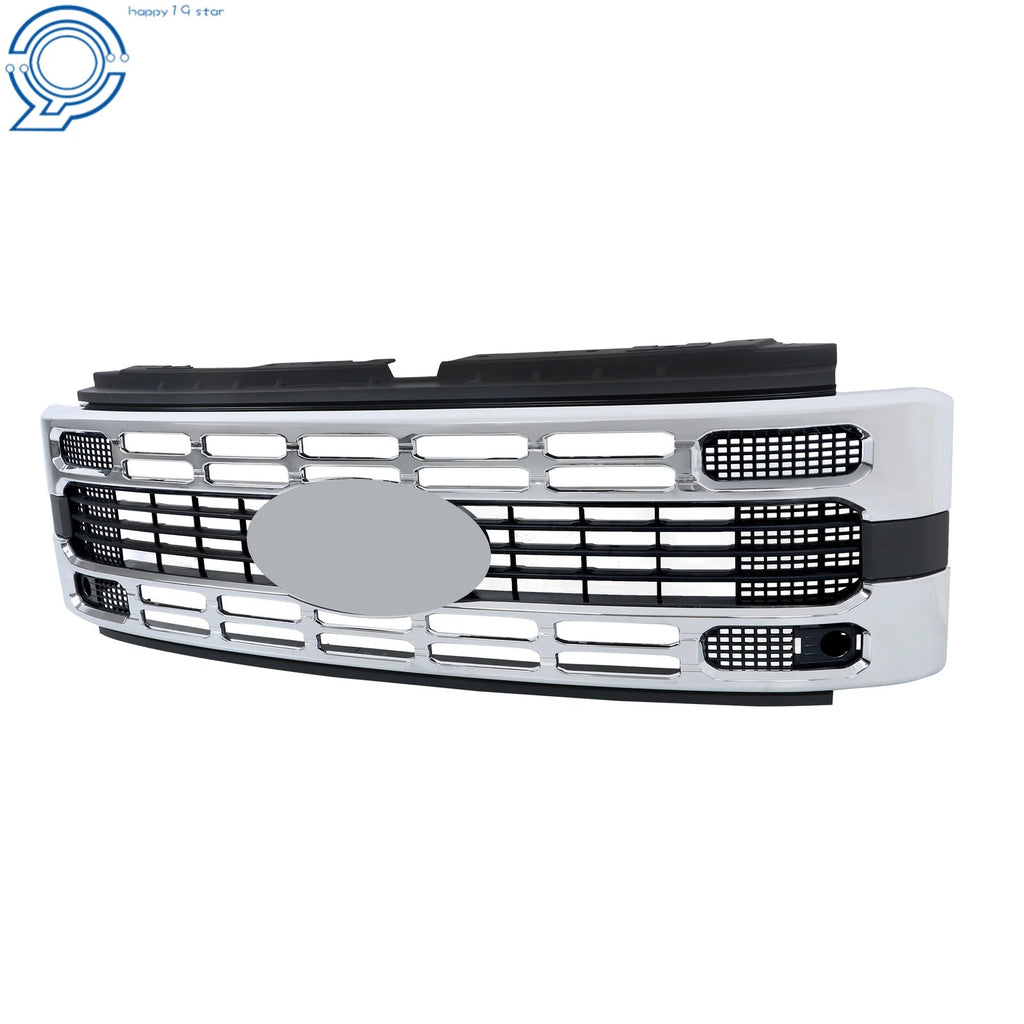 Front Upper Grille with Chrome Trim for Ford F250 Super Duty (2023-2024)
