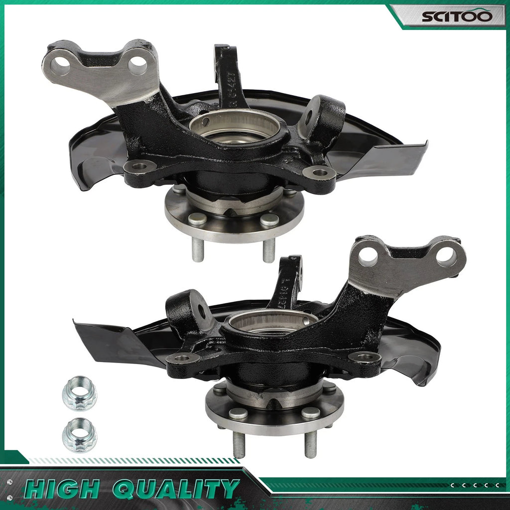 Front Steering Knuckle + Wheel Bearing Hub for Toyota Highlander (2004–2007)