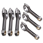Set of 6 Forged H-Beam Connecting Rods with ARP2000 Bolts for BMW N54B30 (2007–2010)