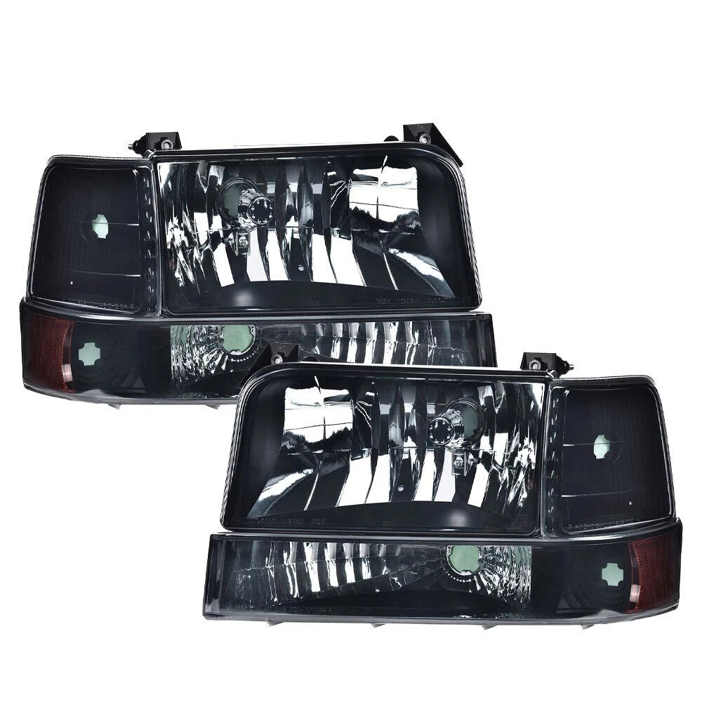 Smoke Lens Headlights for Ford Bronco, F-Series Super Duty (1992–1996)