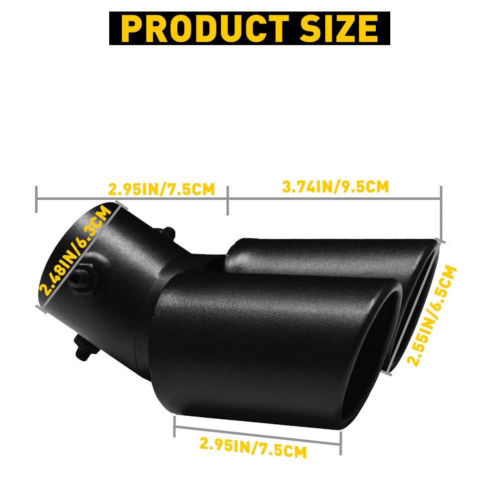Exhaust Muffler Tip for Car Rear Pipe (Black)