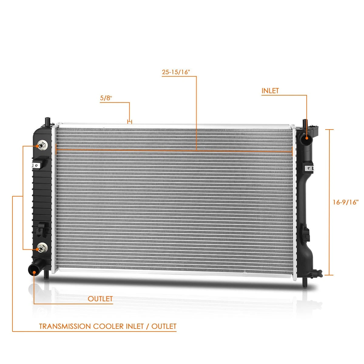 Aluminum Core Cooling Radiator DPI-13140 for Equinox/Terrain (2010–2017)
