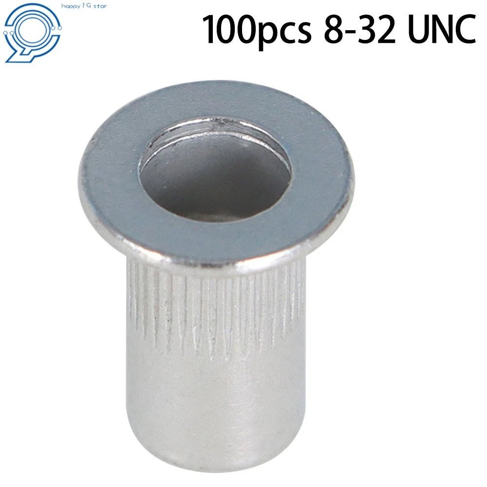 100 Pack of Aluminum Flange Nutserts for Universal Applications