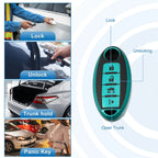 Silicone Key Fob Case Cover for Nissan Cabstar (2007–2023) - Green