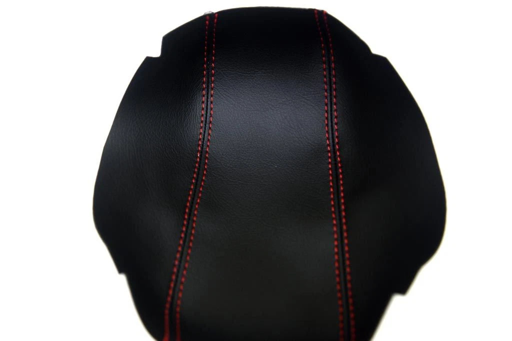 Center Console Armrest Cover for Ford Fiesta (2014–2019) Red Stitch