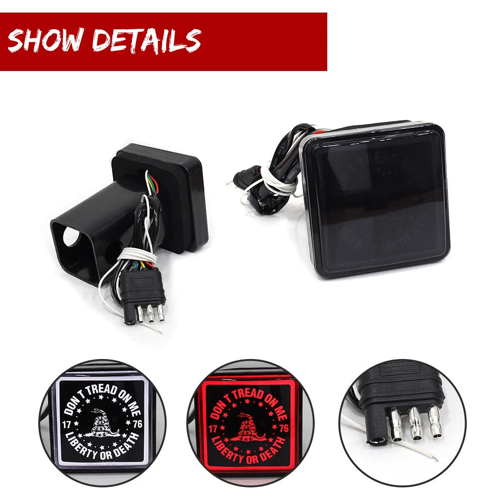 LED Brake DRL Trailer Hitch Light for 2" Receiver (Fit Universal)